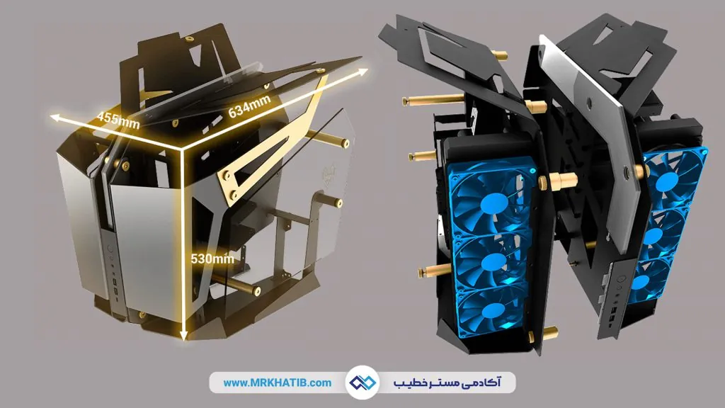 آشنایی کامل با کیس کامپیوتر | مشخصات، ویژگی ها، انواع و راهنمای خرید کیس 9 کیس کامپیوتر Open Frame