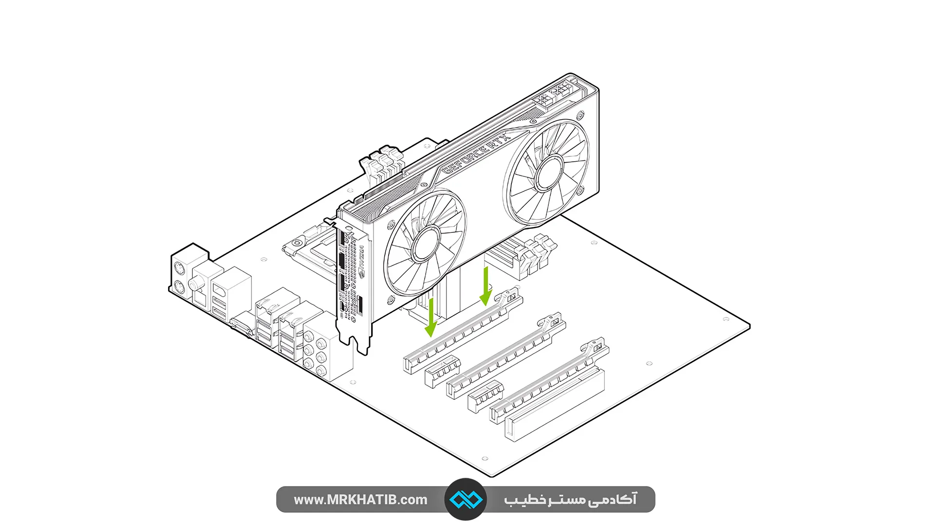 آموزش 0 تا 100 اسمبل به زبان ساده + ویدئو کامل 5 نصب کارت گرافیک