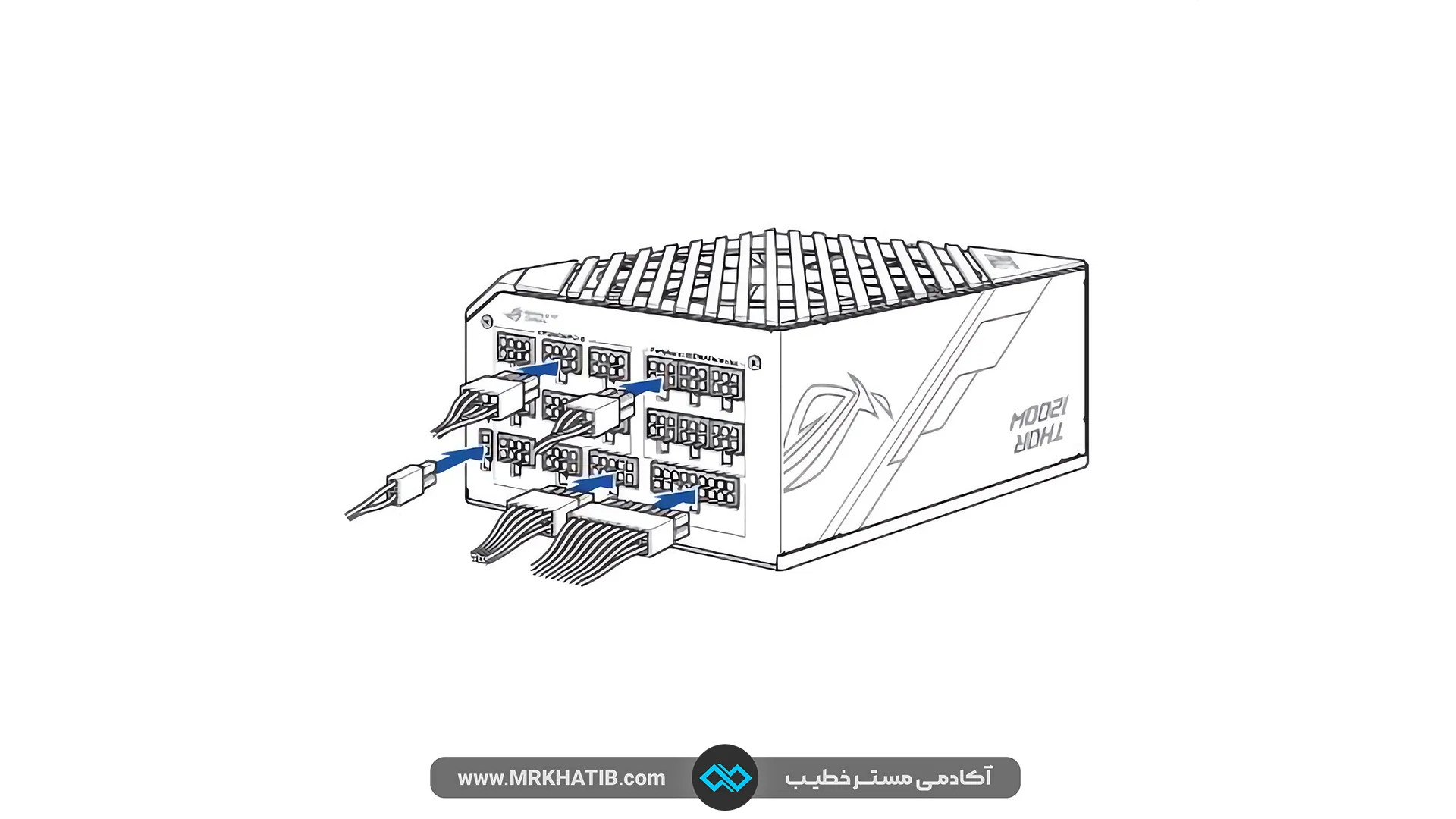 آموزش 0 تا 100 اسمبل به زبان ساده + ویدئو کامل 7 نصب کابل های پاور ۲