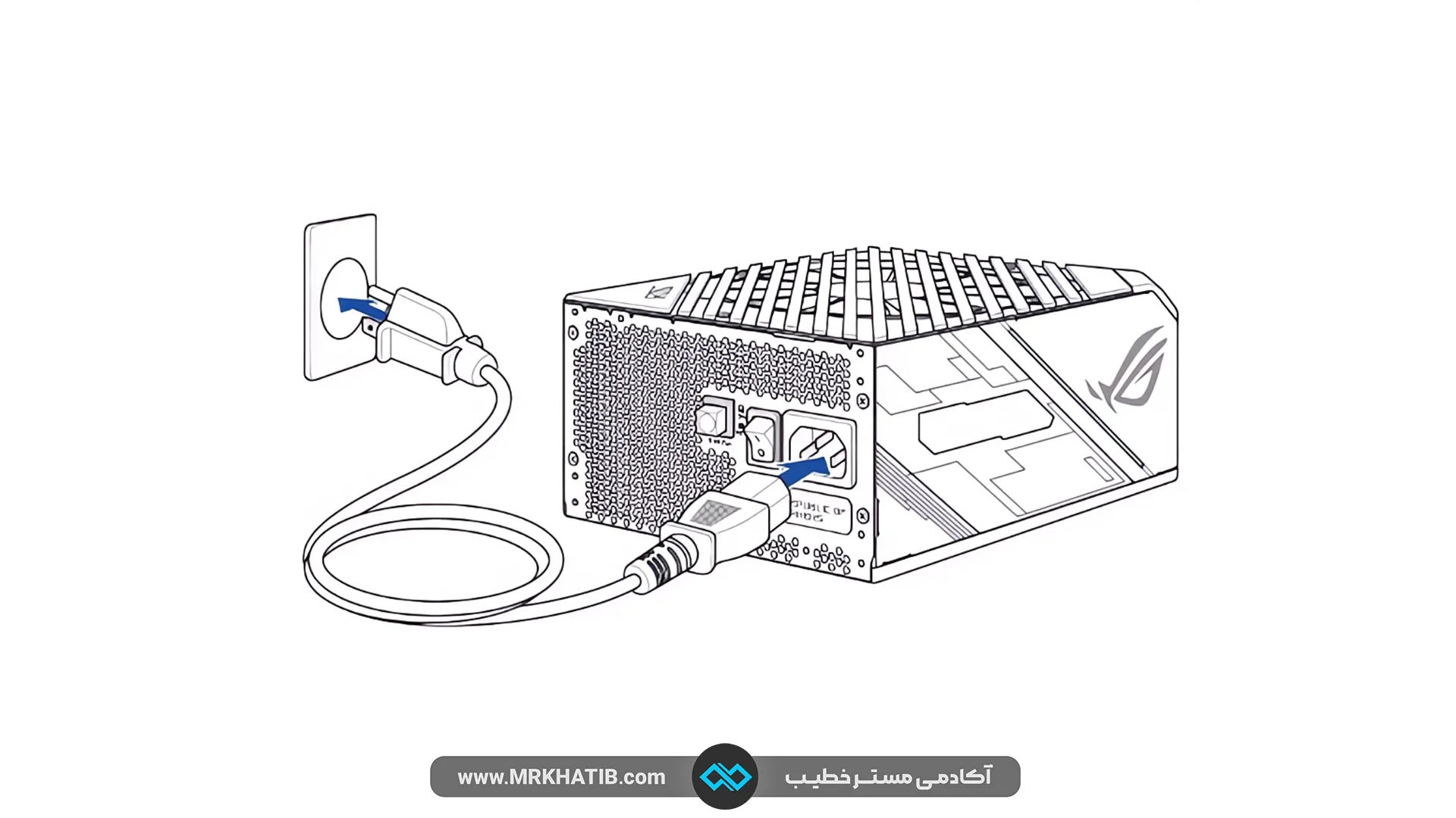 آموزش 0 تا 100 اسمبل به زبان ساده + ویدئو کامل 6 نصب کابل های پاور ۱